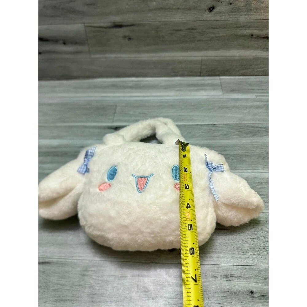 Sanrio  Cinnamonroll white  Plush Bunny Handbag with Bow Accent